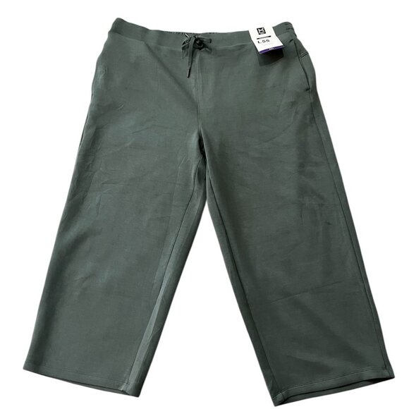 Members Mark Womens XXL Soft Sandwash Wide Leg Crop Pant Pull On Joggers NWT - Picture 1 of 5